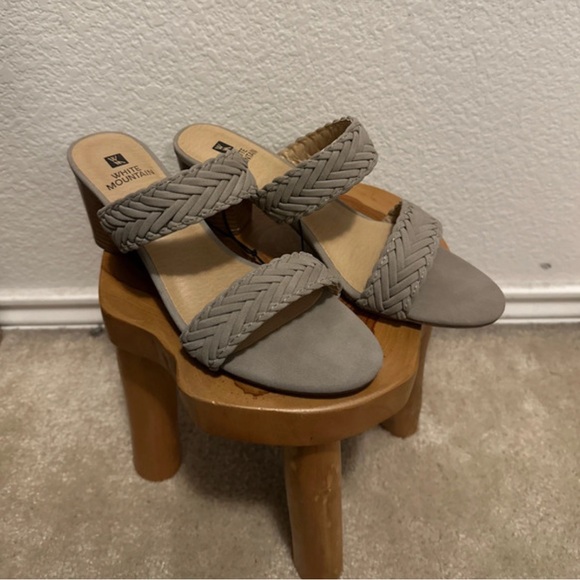 White Mountain Shoes - White Mountain Women's Taupe Braided Sandals